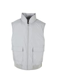 Kurtka puchowa bez rękawów Urban Classics Clean. Okazja: na co dzień. Kolor: szary. Materiał: puch. Długość rękawa: bez rękawów. Styl: casual #1