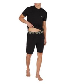 Emporio Armani Underwear Piżama EM000400 AF10772 UC001 Czarny Regular Fit. Kolor: czarny. Materiał: bawełna