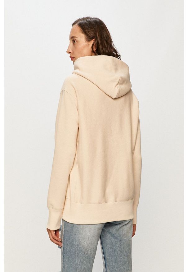 Champion - Bluza. Okazja: na co dzień. Kolor: beżowy. Materiał: dzianina. Długość rękawa: długi rękaw. Długość: długie. Styl: casual