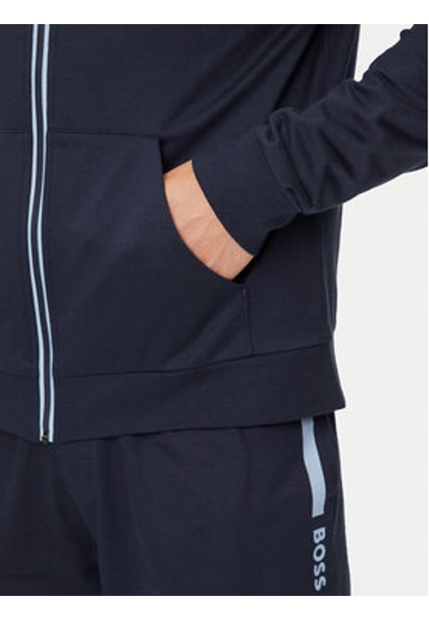 BOSS Bluza Authentic 50545573 Granatowy Regular Fit. Kolor: niebieski. Materiał: bawełna