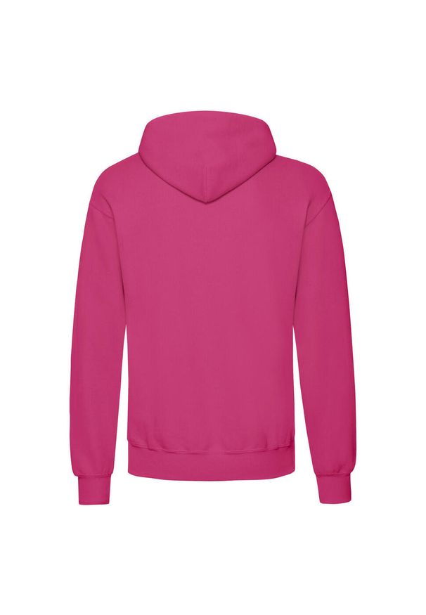 FRUIT OF THE LOOM - Męska Klasyczna Bluza Z Kapturem. Typ kołnierza: kaptur. Kolor: różowy