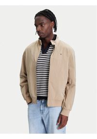 TOMMY HILFIGER - Tommy Hilfiger Kurtka bomber Harrington MW0MW39637 Beżowy Regular Fit. Kolor: beżowy. Materiał: syntetyk