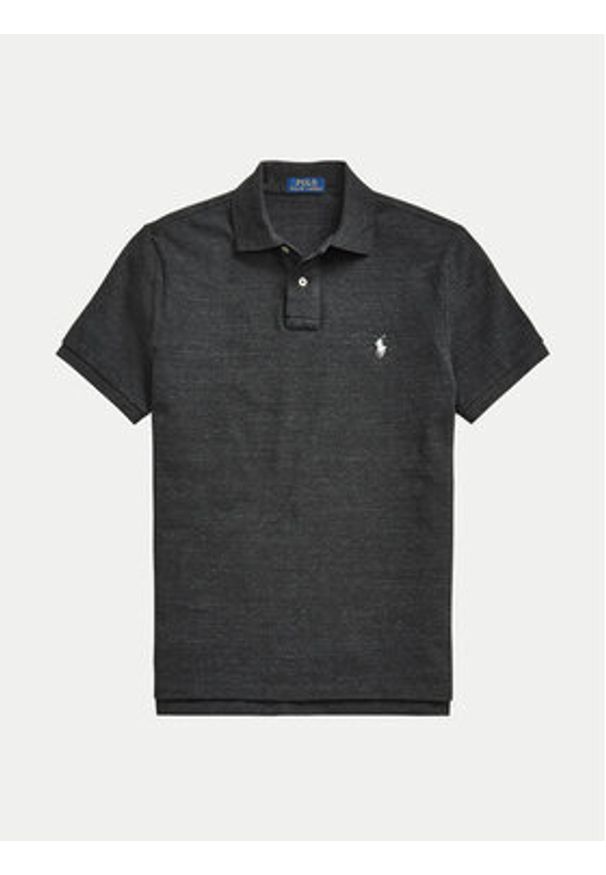 Polo Ralph Lauren Polo 710680784011 Czarny Custom Slim Fit. Typ kołnierza: polo. Kolor: czarny. Materiał: bawełna