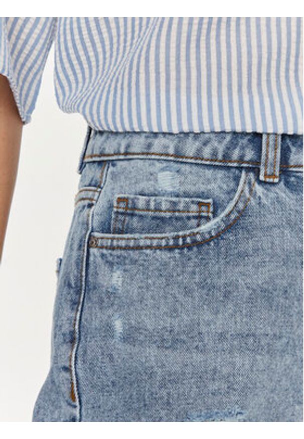 Noisy may - Noisy May Szorty jeansowe Lou 27029402 Niebieski Straight Fit. Kolor: niebieski. Materiał: bawełna, jeans
