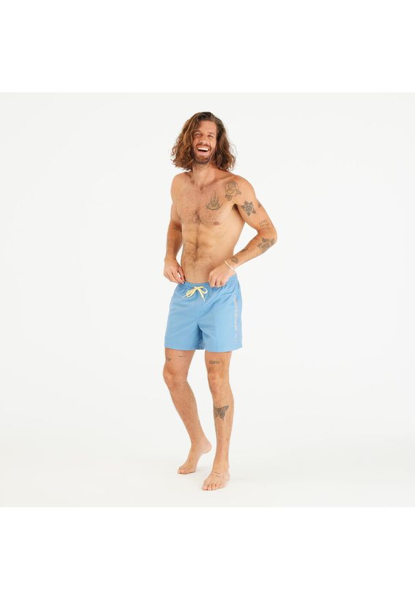 Spodenki surfingowe męskie Quiksilver Behind Waves krótkie 15". Kolor: niebieski. Materiał: poliester. Długość: krótkie