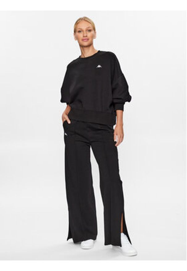 Kappa Bluza 313022 Czarny Loose Fit. Kolor: czarny. Materiał: bawełna