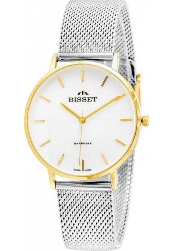 Zegarek Bisset ZEGAREK DAMSKI BISSET BSBF33 (zb579b) - SZAFIROWE SZKŁO. Kolor: niebieski