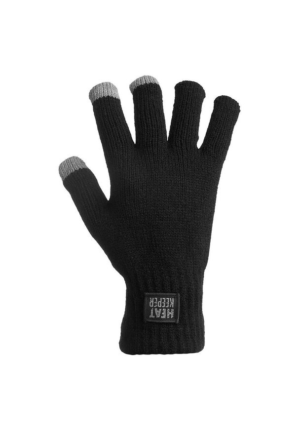 HEAT KEEPER - Męskie rękawice termoaktywne Heat Keeper z I-Touch czarne. Kolor: czarny. Materiał: dzianina. Sport: turystyka piesza
