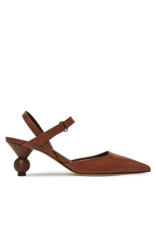 Czółenka Weekend Max Mara. Kolor: brązowy