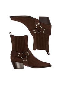 Badura Kowbojki EO-CHLOE-25FW002 Brązowy. Kolor: brązowy. Materiał: zamsz, skóra #4