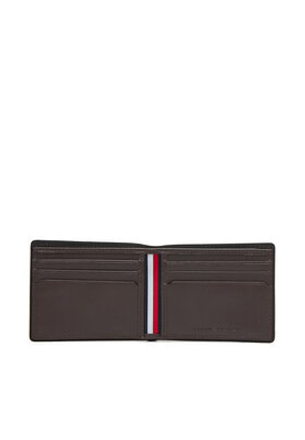 TOMMY HILFIGER - Tommy Hilfiger Duży Portfel Męski Th Corp Mini Cc Wallet AM0AM13739 Brązowy. Kolor: brązowy. Materiał: skóra