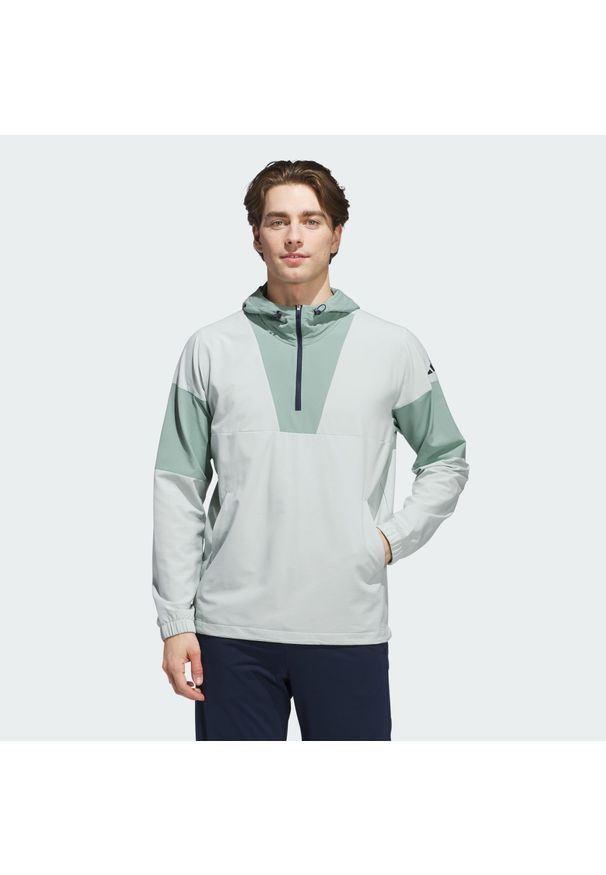 Adidas - Kurtka Ultimate365. Typ kołnierza: golf. Kolor: szary. Sport: golf