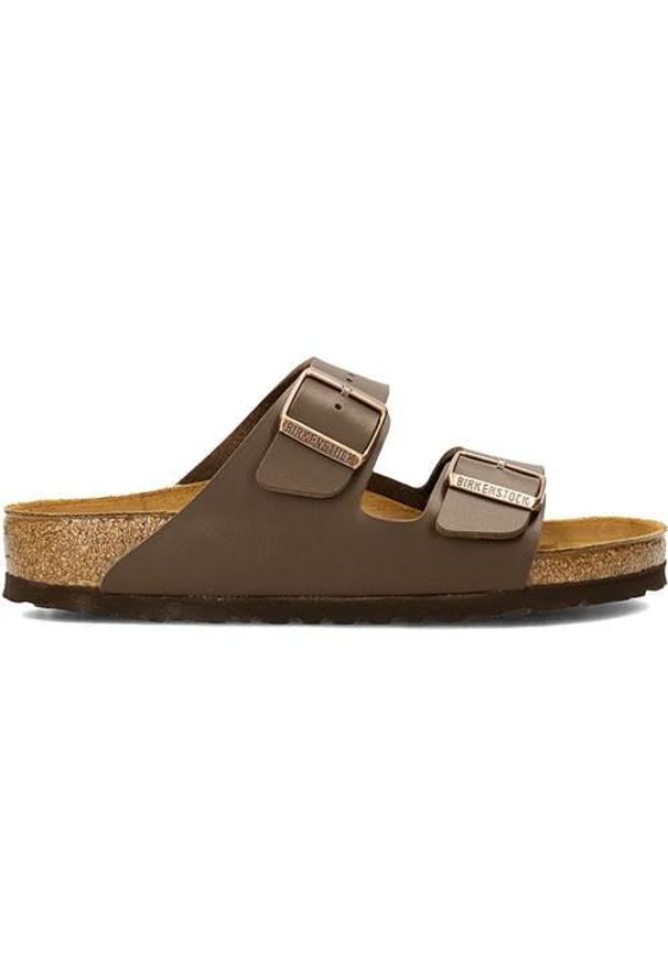 Klapki męskie Birkenstock Arizona. Kolor: brązowy. Materiał: materiał, syntetyk. Styl: sportowy