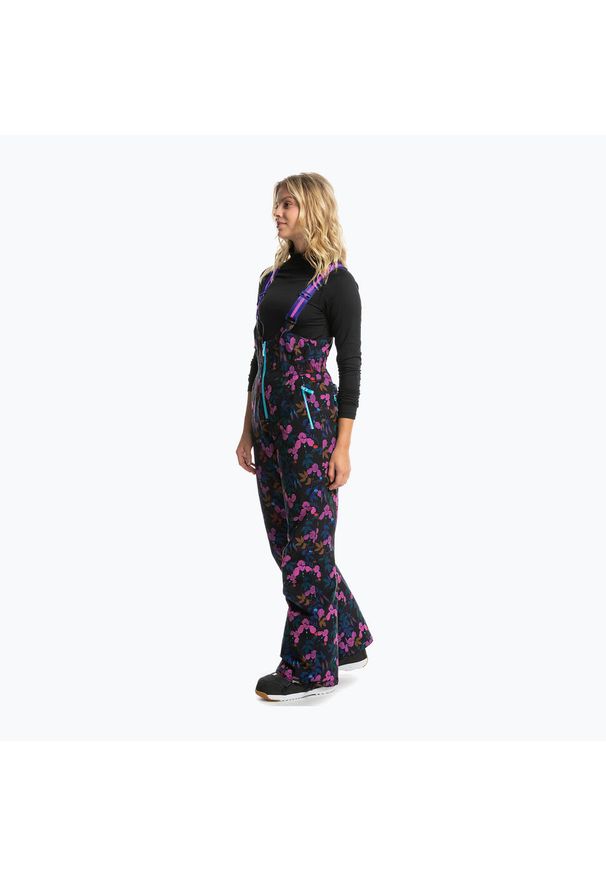 Roxy - Spodnie snowboardowe damskie ROXY X Rowley Insulated Bib. Kolor: czarny. Sezon: zima. Sport: snowboard
