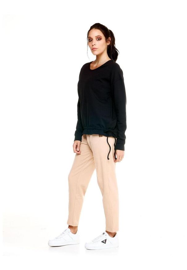 LEONE 1947 APPAREL - Damska bluza Leone Leisure z okrągłym dekoltem. Kolor: czarny. Materiał: tkanina. Sport: fitness