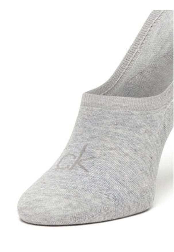 Calvin Klein Zestaw 2 par stopek damskich 701228801 Szary. Kolor: szary. Materiał: materiał, bawełna