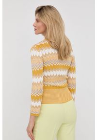 Morgan sweter damski kolor żółty lekki. Kolor: żółty. Materiał: materiał, dzianina. Długość rękawa: długi rękaw. Długość: długie #5