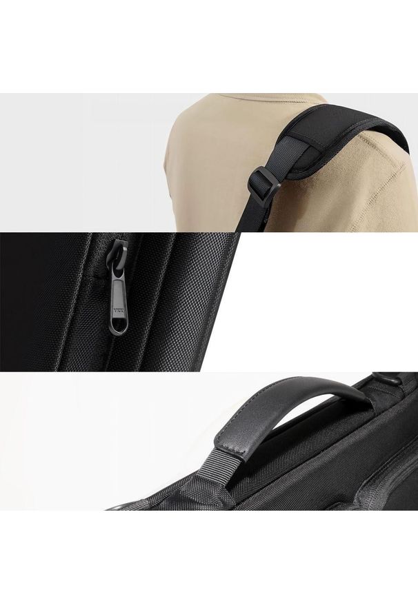 TECH-PROTECT - Torba Tech-Protect Defender Bag Laptop 15-16 czarny. Kolor: czarny. Materiał: materiał. Styl: casual, elegancki