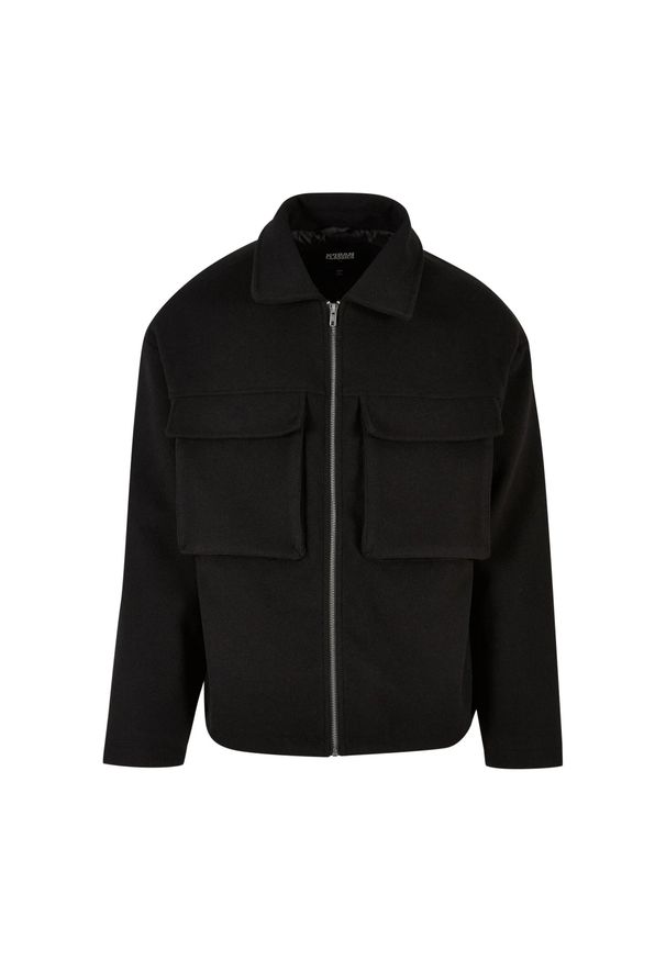 Urban Classics - Męska Bluza Z Dużymi Kieszeniami. Kolor: czarny. Sport: turystyka piesza