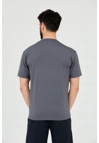 EA7 Emporio Armani - EA7 Męski szary t-shirt z holograficznym logo, Rozmiar XL. Kolor: szary #3