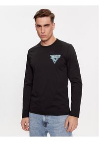 Guess Longsleeve M4RI07 I3Z14 Czarny Slim Fit. Kolor: czarny. Materiał: bawełna. Długość rękawa: długi rękaw