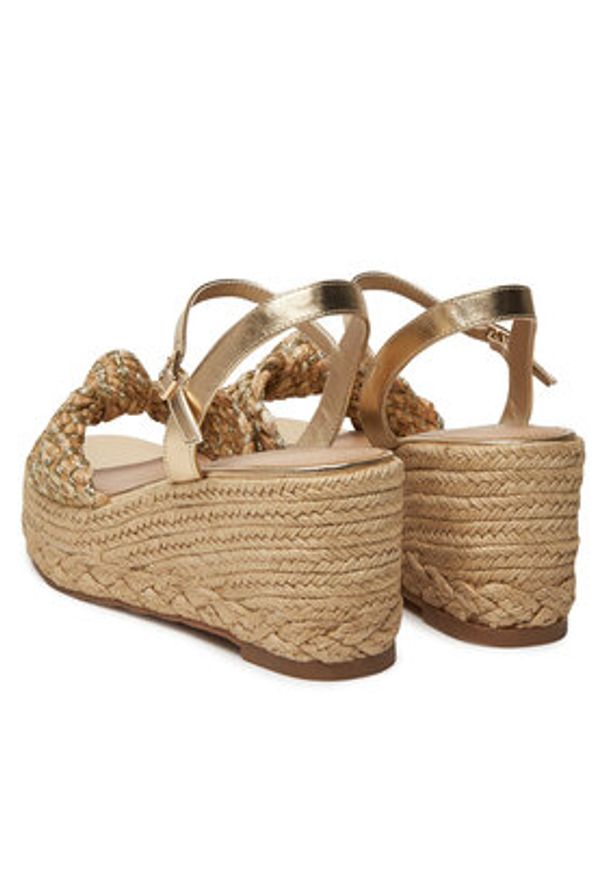 Aldo Espadryle Annamarie 13740443 Złoty. Kolor: złoty. Materiał: skóra