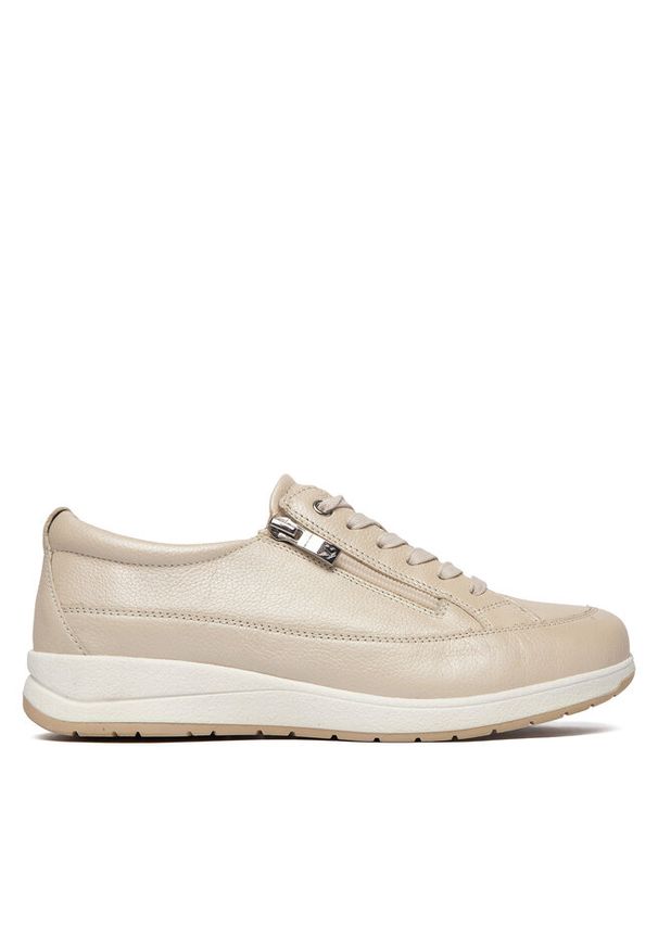 Sneakersy Caprice. Kolor: beżowy