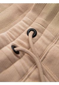 Ombre Clothing - Dresowe męskie szorty bawełniane BASIC – beżowe V6 - Rozmiar: XL. Okazja: na co dzień. Kolor: beżowy. Materiał: dresówka, bawełna. Styl: sportowy, casual #10