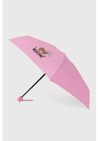 MOSCHINO - Moschino Parasol kolor różowy. Kolor: różowy #1