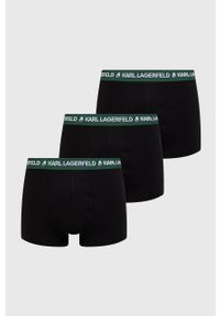 Karl Lagerfeld bokserki (3-pack) męskie kolor zielony. Kolor: zielony. Materiał: bawełna