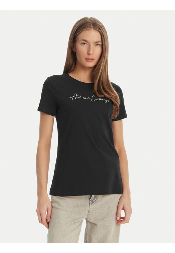 Armani Exchange T-Shirt XW000839 AF10356 MC021 Czarny Regular Fit. Kolor: czarny. Materiał: bawełna