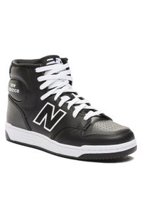New Balance Sneakersy BB480COB Czarny. Kolor: biały, czarny. Materiał: skóra #1