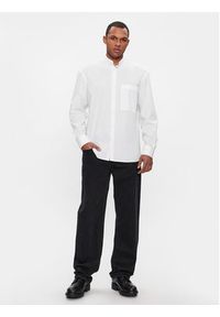 Calvin Klein Koszula Modern K10K111736 Biały Slim Fit. Kolor: biały. Materiał: bawełna #4