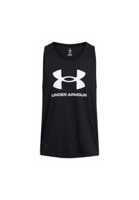 Podkoszulek Under Armour Sportstyle Logo Tank, Mężczyźni. Kolor: czarny. Materiał: bawełna, materiał
