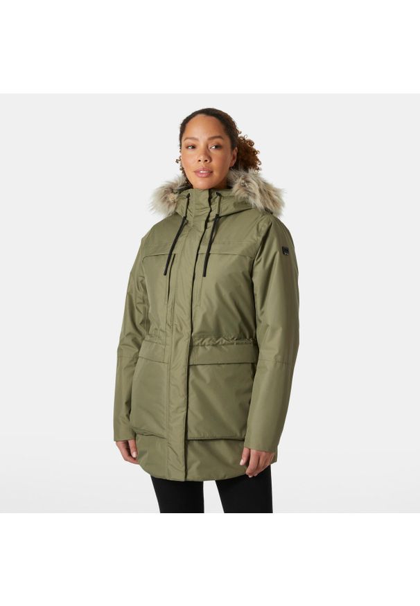 Parka dla kobiet Helly Hansen Coastal. Kolor: zielony. Sezon: zima. Sport: narciarstwo