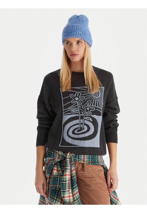 Quiksilver Sweter Barnwell EQWSW03026 Szary Regular Fit. Kolor: szary. Materiał: bawełna