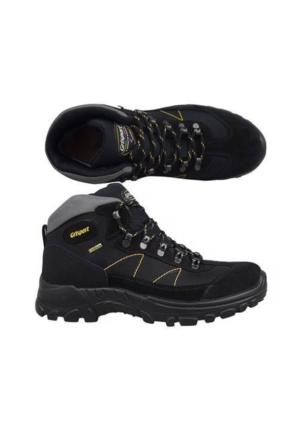 Buty trekkingowe męskie Grisport Scamosciato. Zapięcie: sznurówki. Kolor: czarny. Materiał: materiał, guma, syntetyk. Szerokość cholewki: normalna