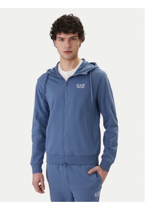 EA7 Emporio Armani Dres 8NPV63 PJVRZ UB064 Niebieski Regular Fit. Kolor: niebieski. Materiał: bawełna