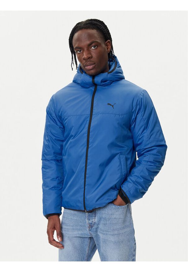 Puma Kurtka przejściowa Ess 688296 13 Niebieski Regular Fit. Kolor: niebieski. Materiał: syntetyk