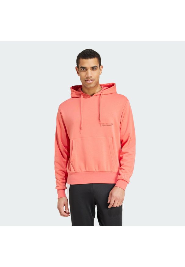Adidas - Bluza z kapturem Fussballiebe Graphic. Typ kołnierza: kaptur. Kolor: czerwony, wielokolorowy, różowy