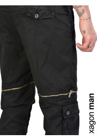 Xagon Man Spodnie | P21032-S413C | Mężczyzna | Czarny. Okazja: na co dzień. Kolor: czarny. Materiał: bawełna, elastan. Styl: casual