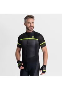 ROGELLI - Koszulka rowerowa męska Rogelli Hero II. Kolor: szary, czarny, wielokolorowy, żółty. Sport: kolarstwo #1