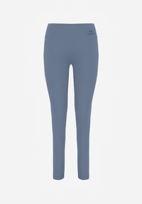 Renee - Jasnoniebieskie Legginsy Basic z Modelującą Wstawką w Pasie Liacan. Okazja: na co dzień. Kolor: niebieski. Długość: krótkie. Styl: casual #2