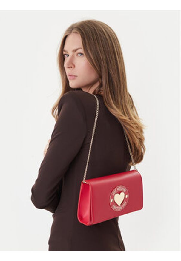 Love Moschino - LOVE MOSCHINO Torebka JC4368PP0NKG0500 Czerwony. Kolor: czerwony. Materiał: skórzane