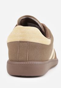 Renee - Jasnobrązowe Casualowe Sneakersy na Płaskiej Podeszwie z Paskami Jereria. Okazja: na co dzień. Zapięcie: pasek. Kolor: beżowy. Materiał: jeans. Obcas: na płaskiej podeszwie #3