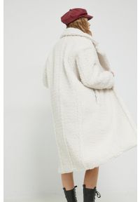 Ugg - UGG płaszcz damski kolor beżowy przejściowy dwurzędowy. Kolor: beżowy #1