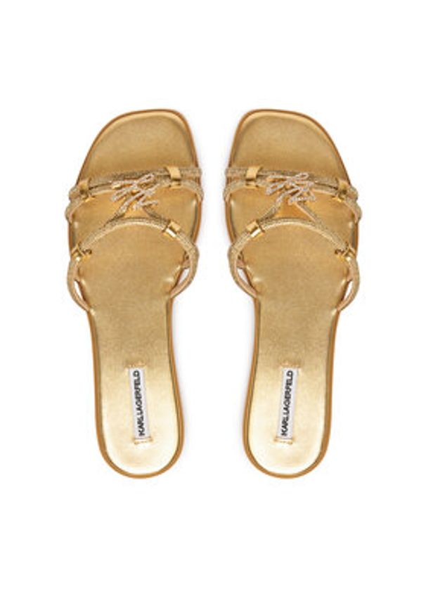 Karl Lagerfeld - KARL LAGERFELD Klapki Olympia II KL87406 Złoty. Kolor: złoty. Materiał: syntetyk