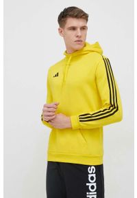 adidas Performance bluza dresowa Tiro 23 kolor żółty z kapturem z aplikacją. Typ kołnierza: kaptur. Kolor: żółty. Materiał: dresówka. Wzór: aplikacja #1