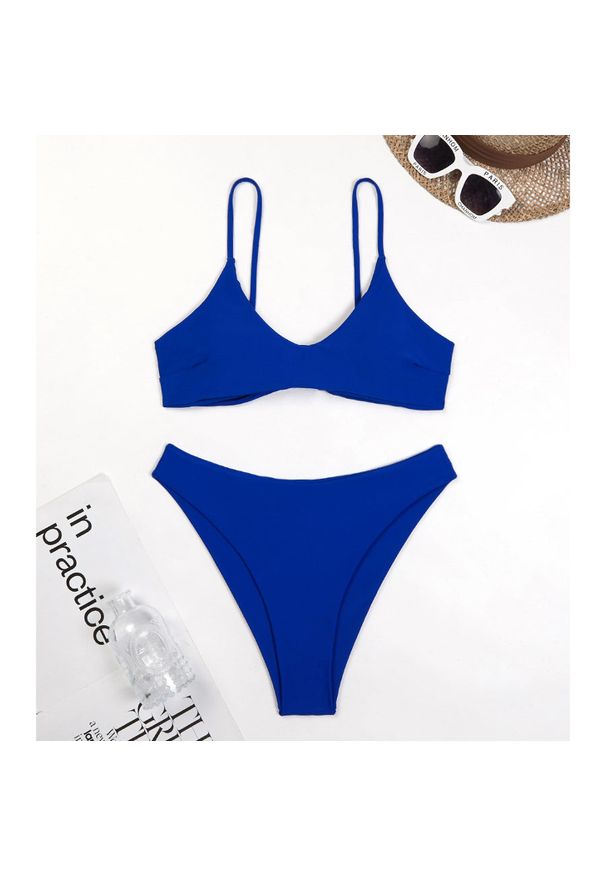 Intica - Bikini dwuczęściowe plażowe z wygodnym dopasowaniem Deni. Kolor: niebieski. Materiał: materiał
