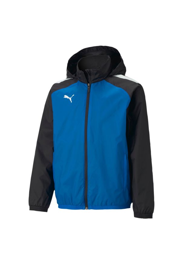 Kurtka dziecięca Puma Team Liga All Weather. Kolor: niebieski. Sport: piłka nożna